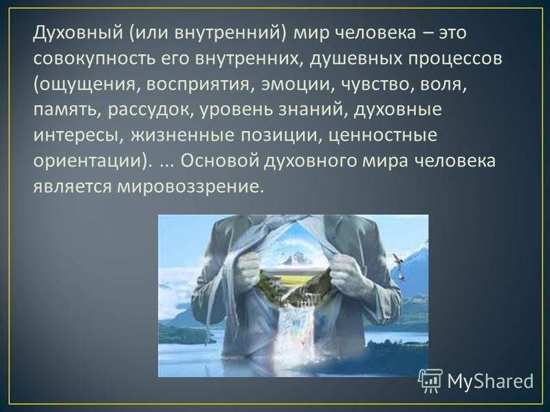 Презентация на тему внутренний мир человека