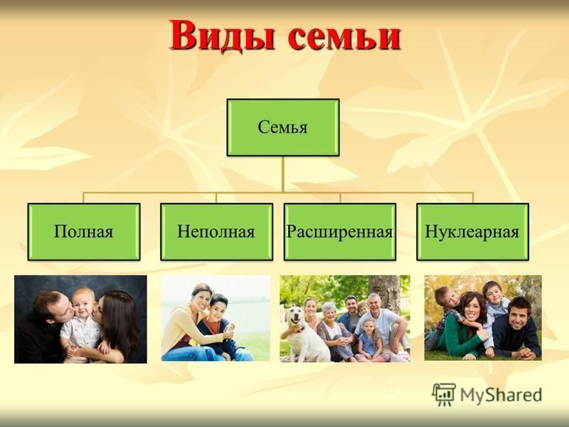 Типы семьи презентация