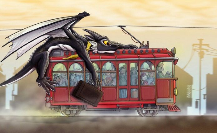 Дракон едет на троллейбусе