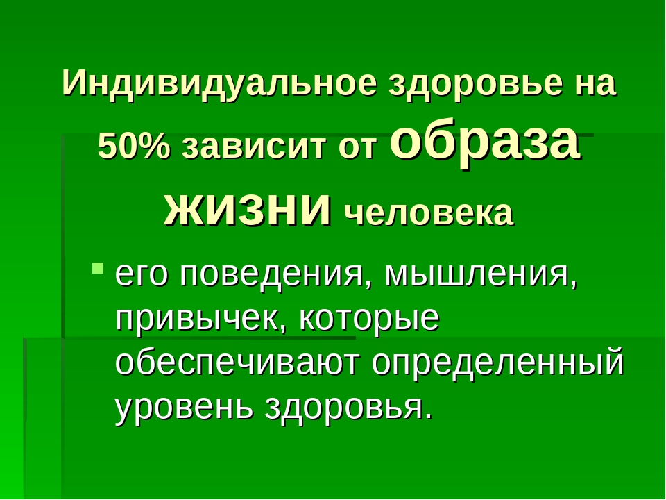 Схема от чего зависит здоровье