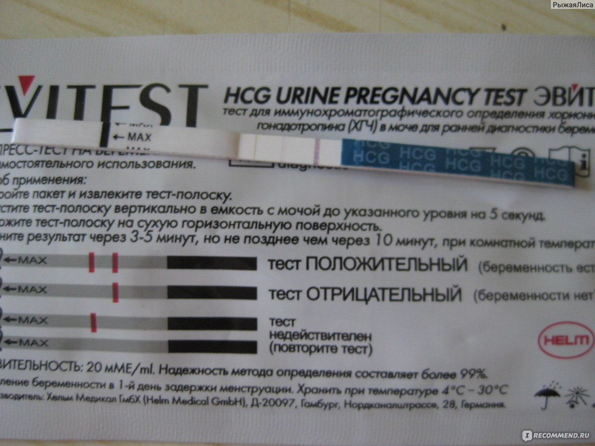 Тест на беременность за день до месячных