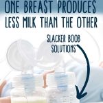 One breast produces less milk than the other