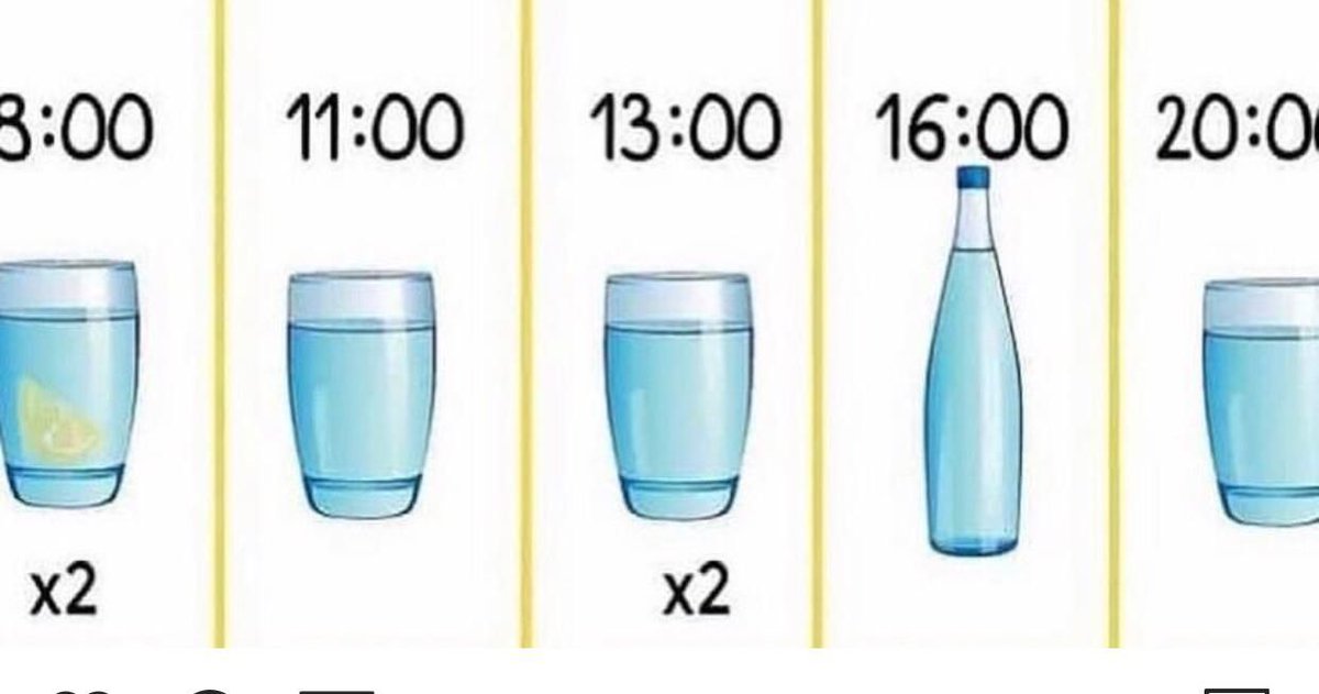 Если пить воду по часам можно