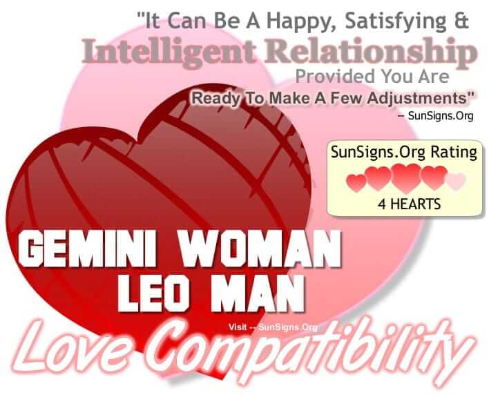 gemini woman leo man. It Can Be A Happy, Satisfying And Intelligent Relationship Provided You Are Ready To Make A Few Adjustments