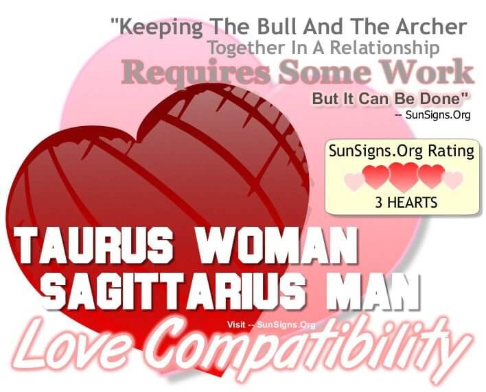taurus woman sagittarius man. Keeping The Bull And The Archer Together In A Relationship Requires Some Work But It Can Be Done