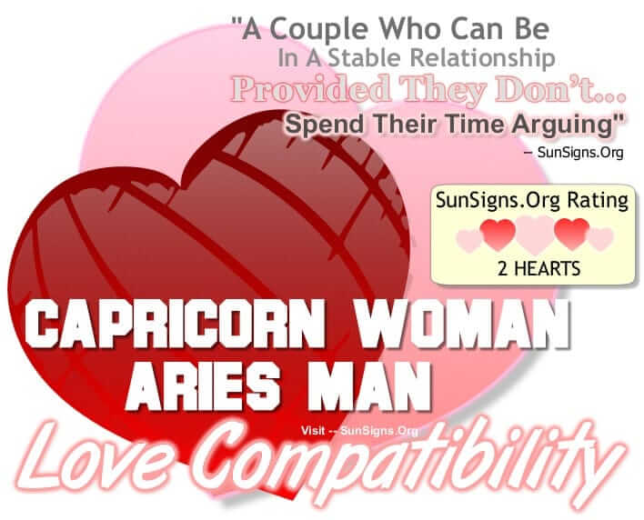 capricorn woman aries man.