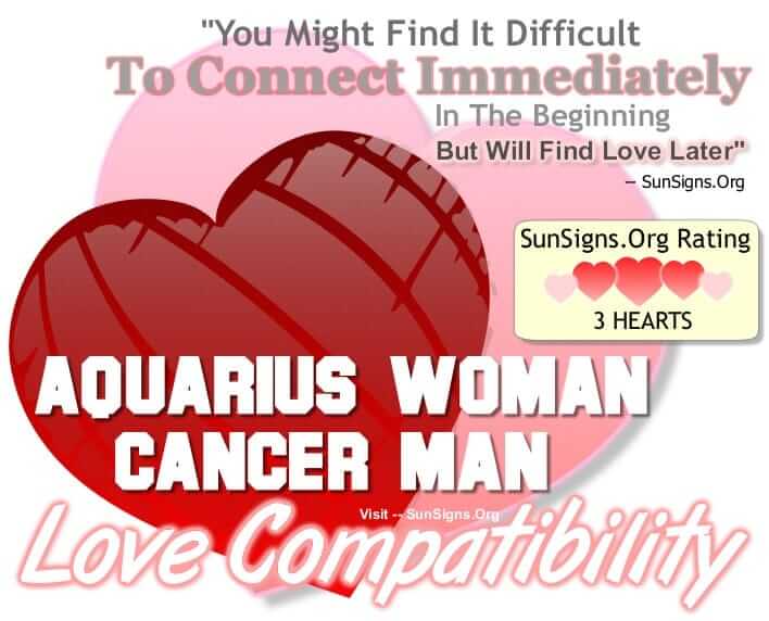 aquarius woman cancer man