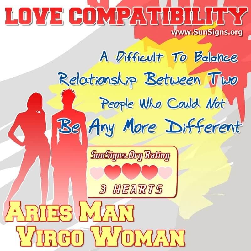 Aries Man And Virgo Woman Love Compatibility A Difficult To Balance Relationship Between Two People Who Could Not Be Any More Different 